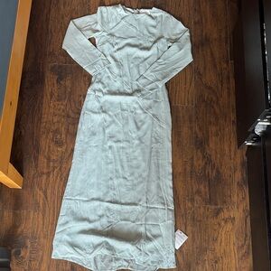 ASOS Green Ruched Raglan Sleeve Dress